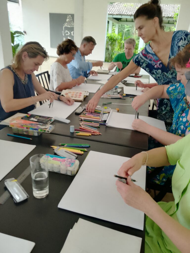 Mandala Meditation is a sacred geometry and art therapy session