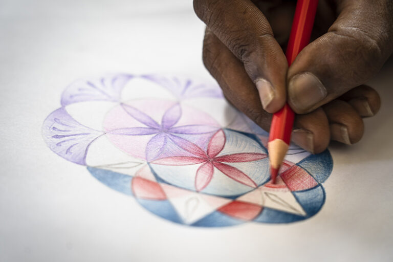 Mandala Meditation is a sacred geometry and art therapy session